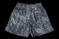 Blue EE shorts from Supplier, featuring elastic waistband and lightweight fabric, ideal for casual wear.