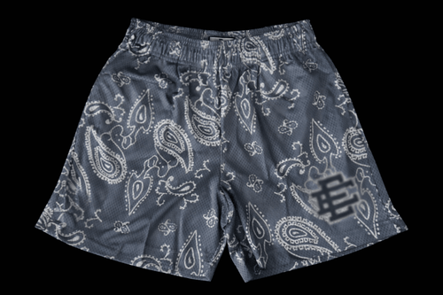 Blue EE shorts from Supplier, featuring elastic waistband and lightweight fabric, ideal for casual wear.